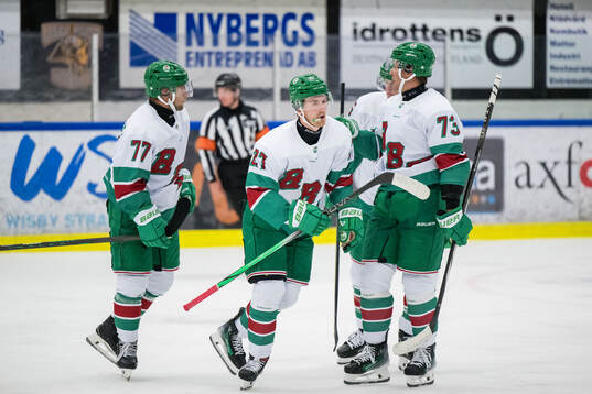 Rögles Jesper Pettersson, Linus Sjödin och Oliver Eklind