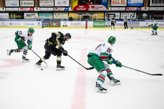 Rögles Josh Dickinson, Västerås Erik Flood och Rögles