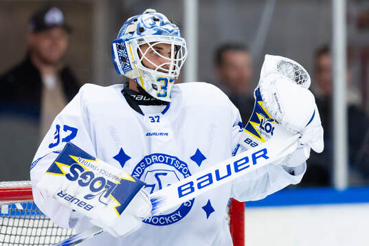 Leksands målvakt Jakob Hellsten deppar