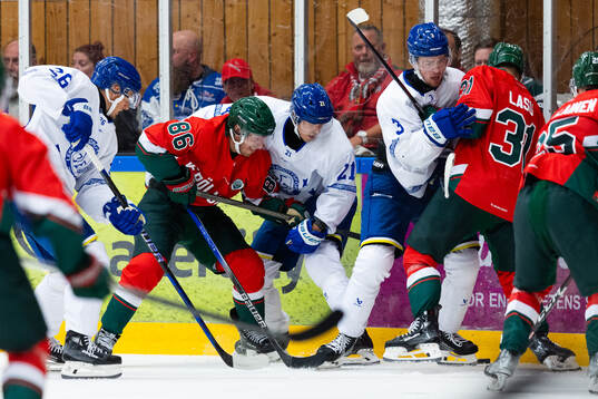 Frölundas Erik Thorell och Nicklas Lasu mot Leksands