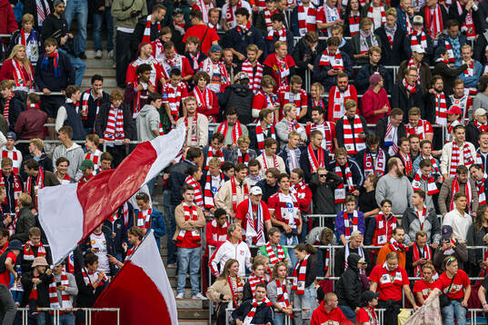 Spectators in the stands