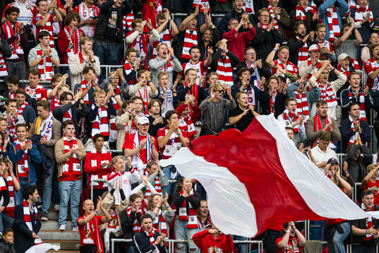 Spectators in the stands