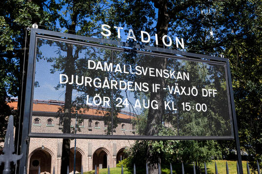 Matchskylt på Stockholm Stadion