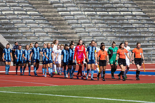 Djurgårdens och Växjö DFFs spelare i lineup