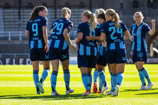 Djurgårdens spelare jublar