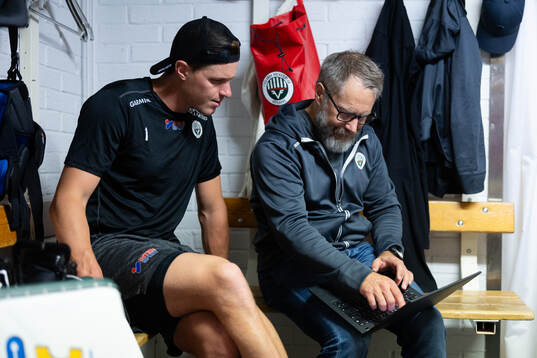 Frölundas målvakt Lars Johansson och målvaktstränare