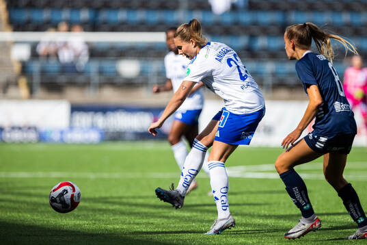 IFK Norrköpings Fanny Andersson fotbollsmatchen i