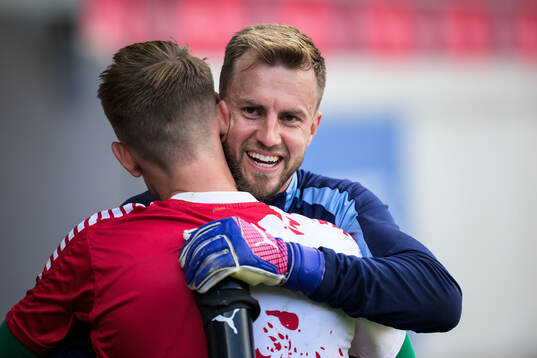 Kalmars målvakt Jakob Kindberg och Malmö FFs målvakt
