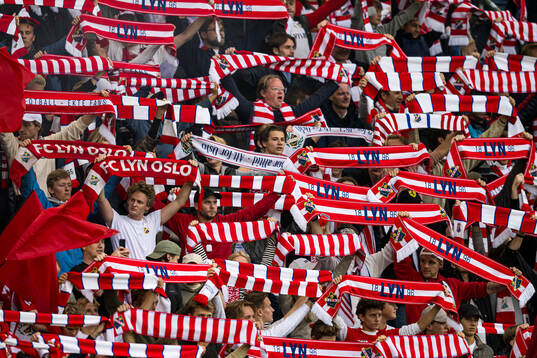 Spectators in the stands