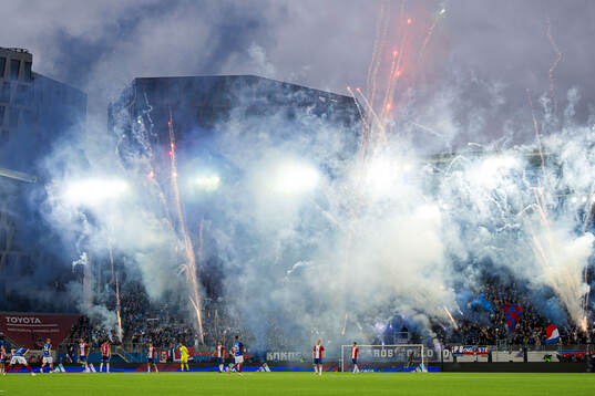 Spectators in the stands