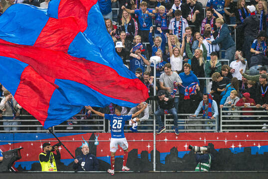 Jones El-Abdellaoui of Vålerenga celebrates