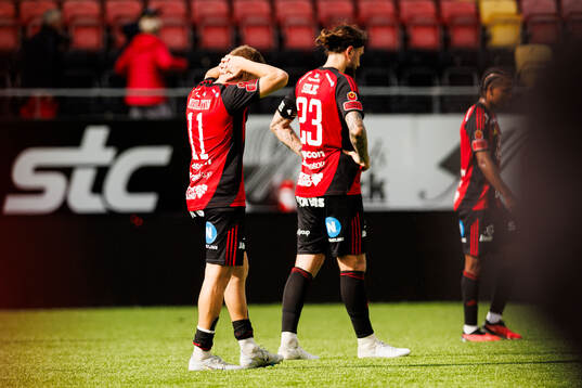 Östersunds Mykola Musolitin deppar