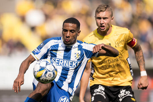 IFK Göteborgs Paulos Abraham och Elfsborgs Sebastian Holmen
