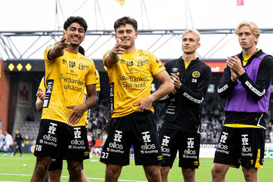 Elfsborgs Ahmed Qasem och Besfort Zeneli jublar