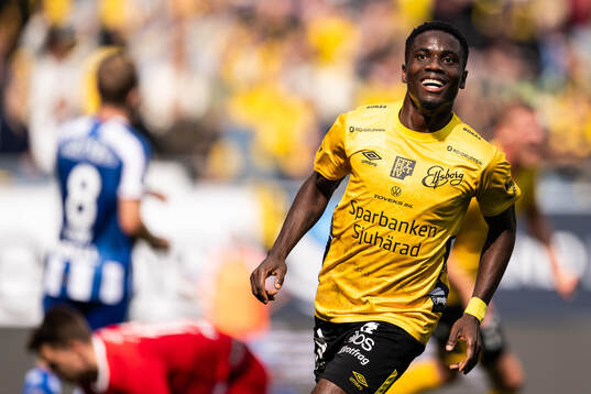 Elfsborgs Michael Baidoo jublar