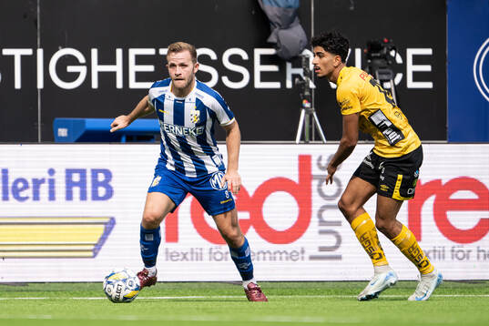 IFK Göteborgs Jonas Bager och Elfsborgs Ahmed Qasem