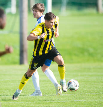 IFK Hässleholms Viktor Ahlgren i matchen för juniorer,