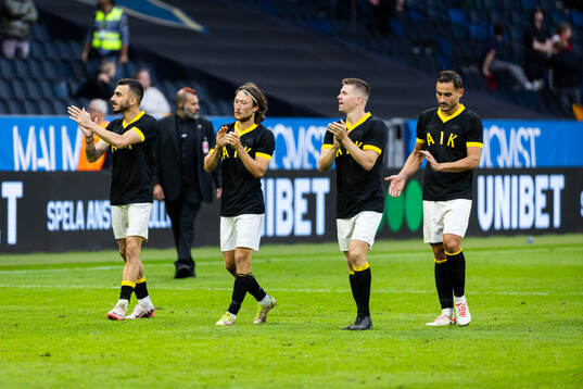 AIKs Ioannis Pittas, Axel Björnström, Mads Døhr