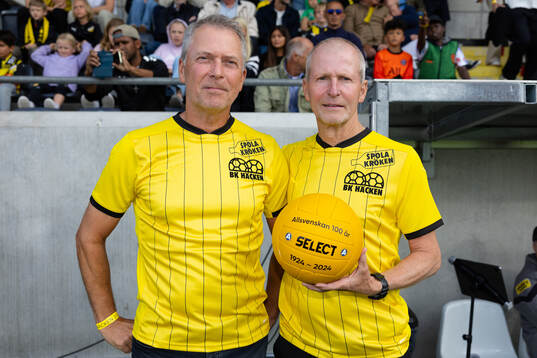 Häckens klubblegendarer Sonny Karlsson och Peter Friberg