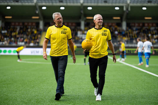 Häckens klubblegendarer Sonny Karlsson och Peter Friberg