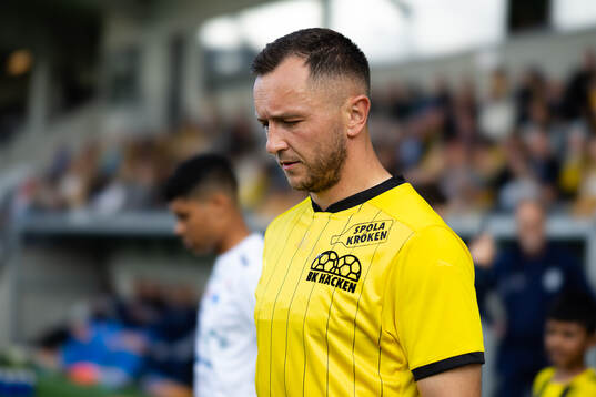Häckens Even Hovland innan fotbollsmatchen i Allsvenskan