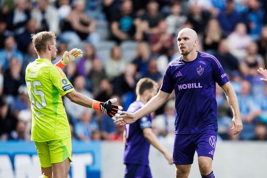 Djurgårdens målvakt Jacob Rinne och Marcus Danielson