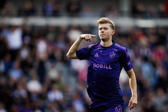 Djurgårdens Patric Åslund jublar