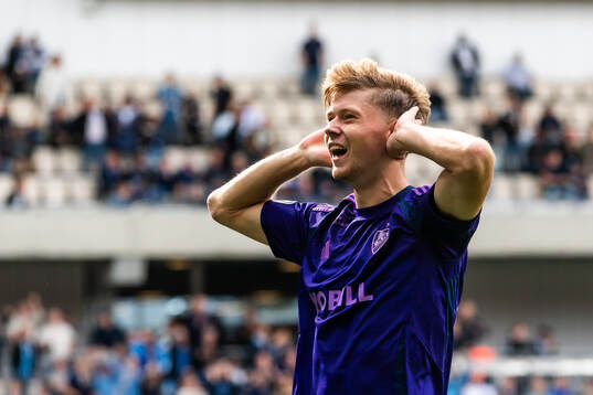 Djurgårdens Patric Åslund jublar