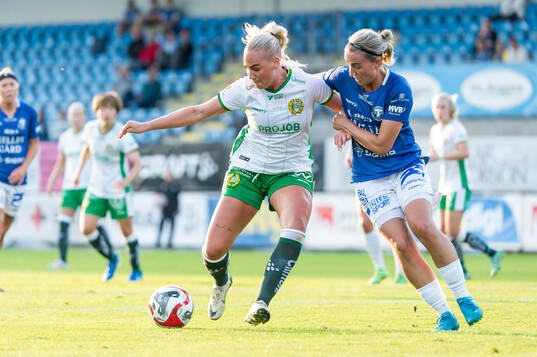 Hammarbys Cathinka Tandberg och Trelleborgs Viktoria Persson