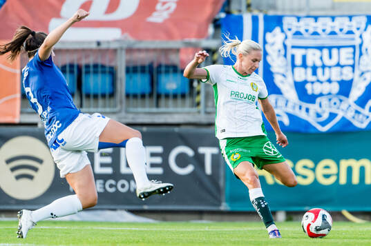 Hammarbys Jonna Andersson och Trelleborgs Thea Birgerud