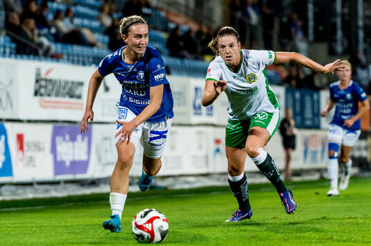Trelleborgs Viktoria Persson och Hammarbys Emma Westin