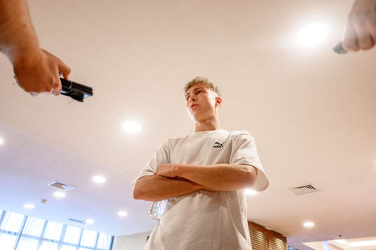 Hugo Bolin of Malmö FF at an interview