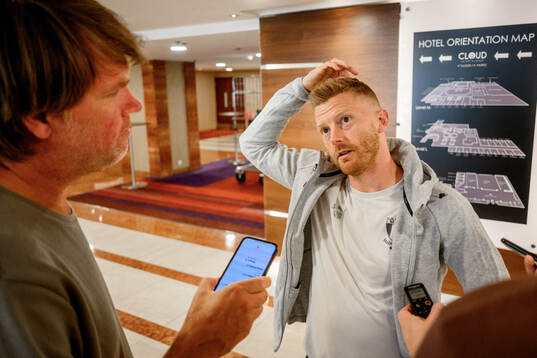 Anders Christiansen of Malmö FF at an interview