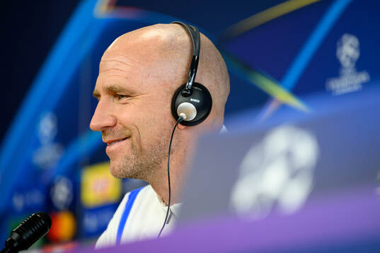 during a press conference with Malmö FF