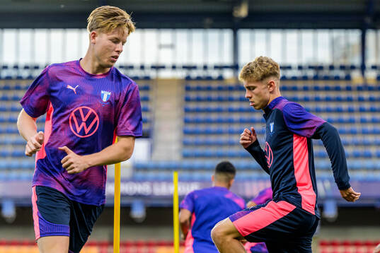 Nils Zätterström and Hugo Bolin of Malmö FF
