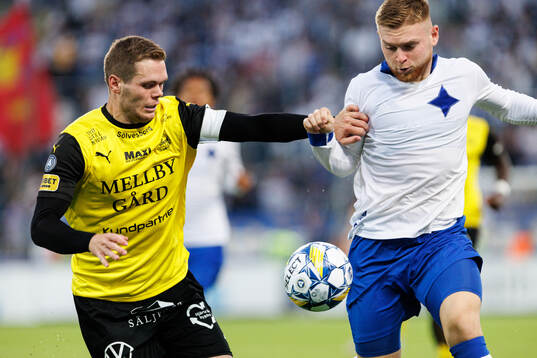 Mjällbys Jacob Bergström och IFK Norrköpings Dino