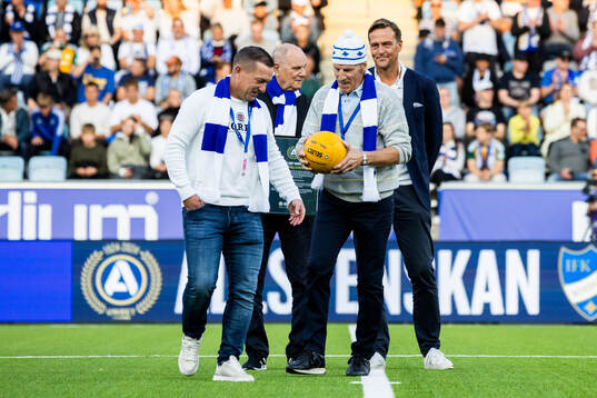 Micke Blomberg och Benny Wendt före detta spelare IFK