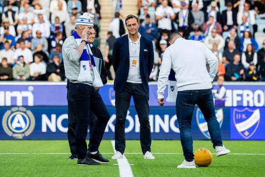 Micke Blomberg och Benny Wendt före detta spelare IFK
