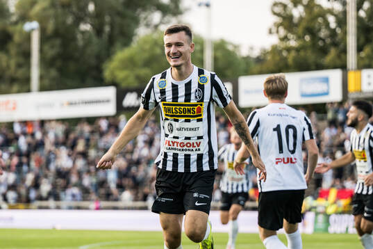 Landskronas Robin Dzabic jublar