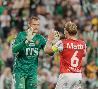 GAIS målvakt Erik Krantz och August Wängberg