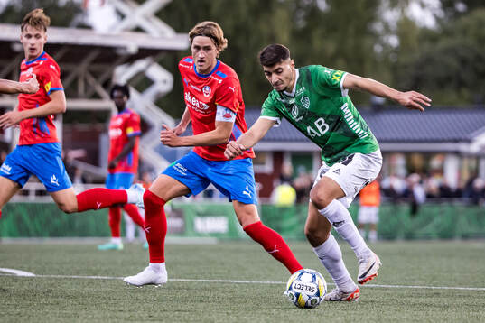 Helsingborgs Thomas Pauck Rogne och Brages Amar Muhsin