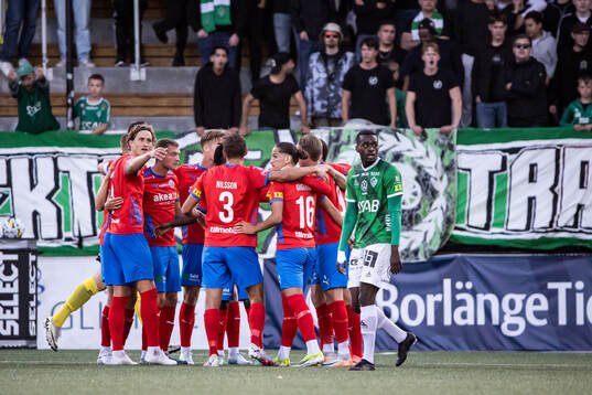 Helsingborgs spelare jublar