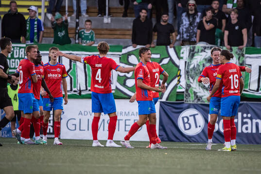 Helsingborgs Taylor Silverholt jublar