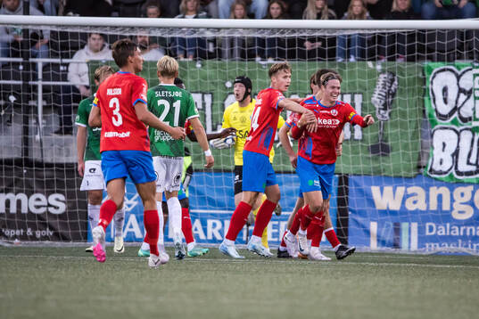 Helsingborgs Taylor Silverholt jublar