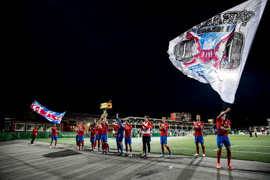 Helsingborgs spelare jublar