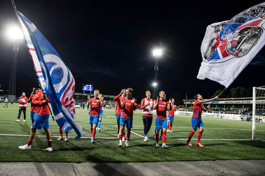 Helsingborgs spelarna jublar