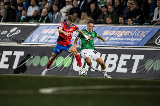Helsingborgs Adrian Svanbäck och Brages Cesar Weilid