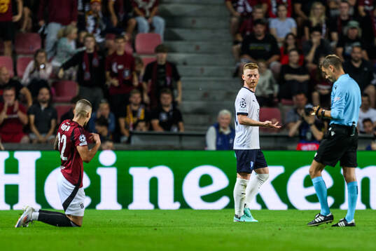 Anders Christiansen of Malmö FF looks dejected