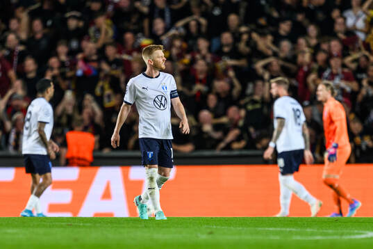 Anders Christiansen of Malmö FF looks dejected