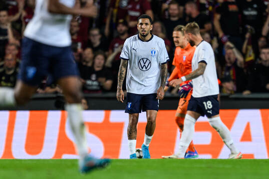 Sergio Pena of Malmö FF looks dejected